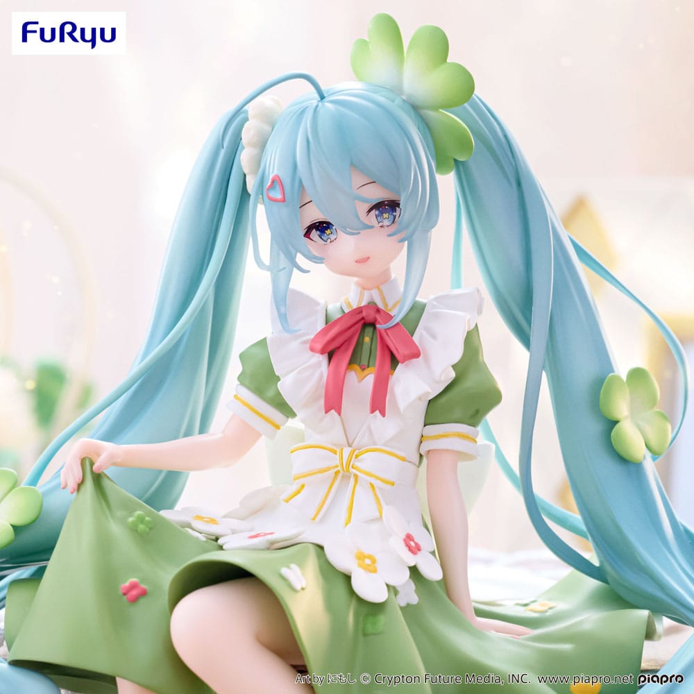 Hatsune Miku Noodle Stopper PVC Statue Flower Fairy Clover 15 cm Prizefiguren Yokina