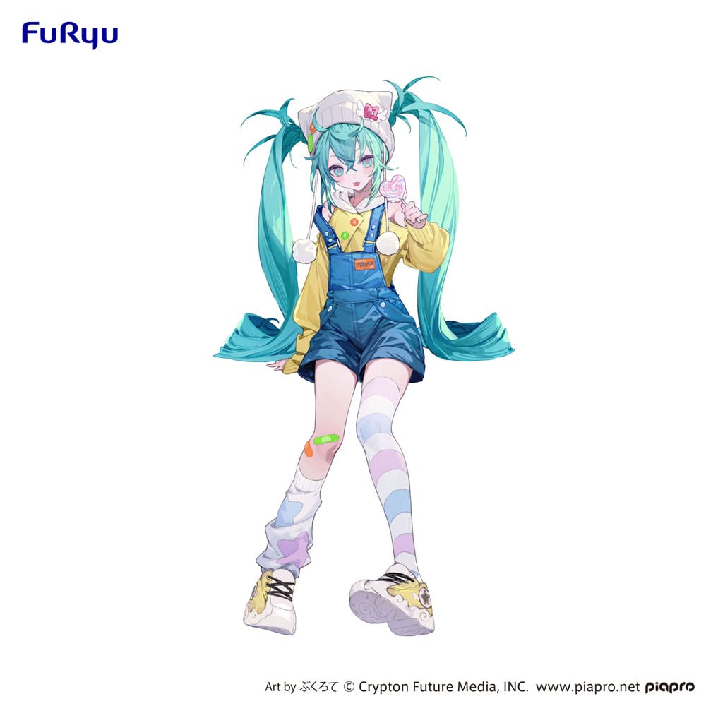 Hatsune Miku Noodle Stopper PVC Statue Hatsune Miku Lollipop 15 cm Prizefiguren Yokina