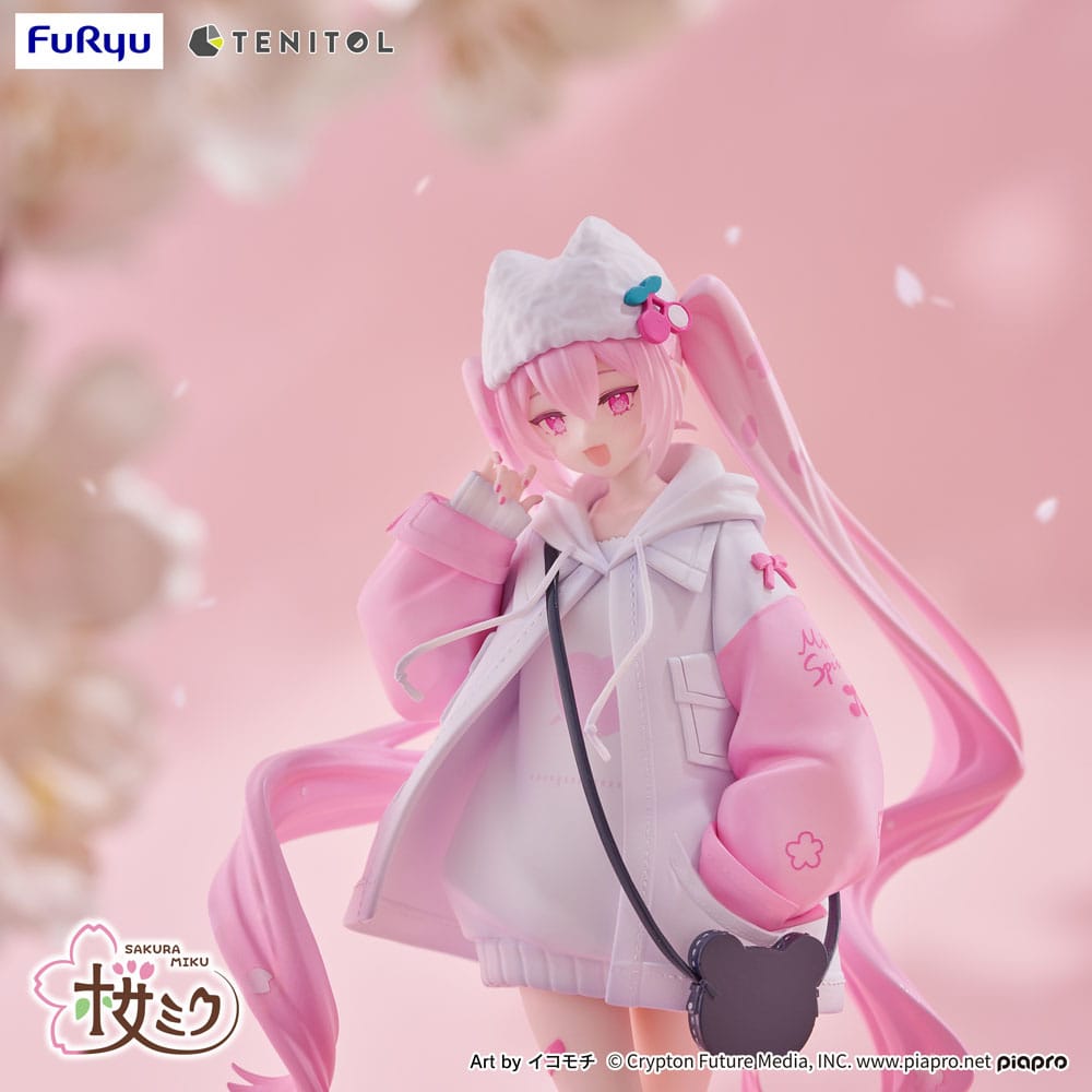 Hatsune Miku Tenitol PVC Statue Sakura Miku Cool style [petit] 19 cm Prizefiguren Yokina