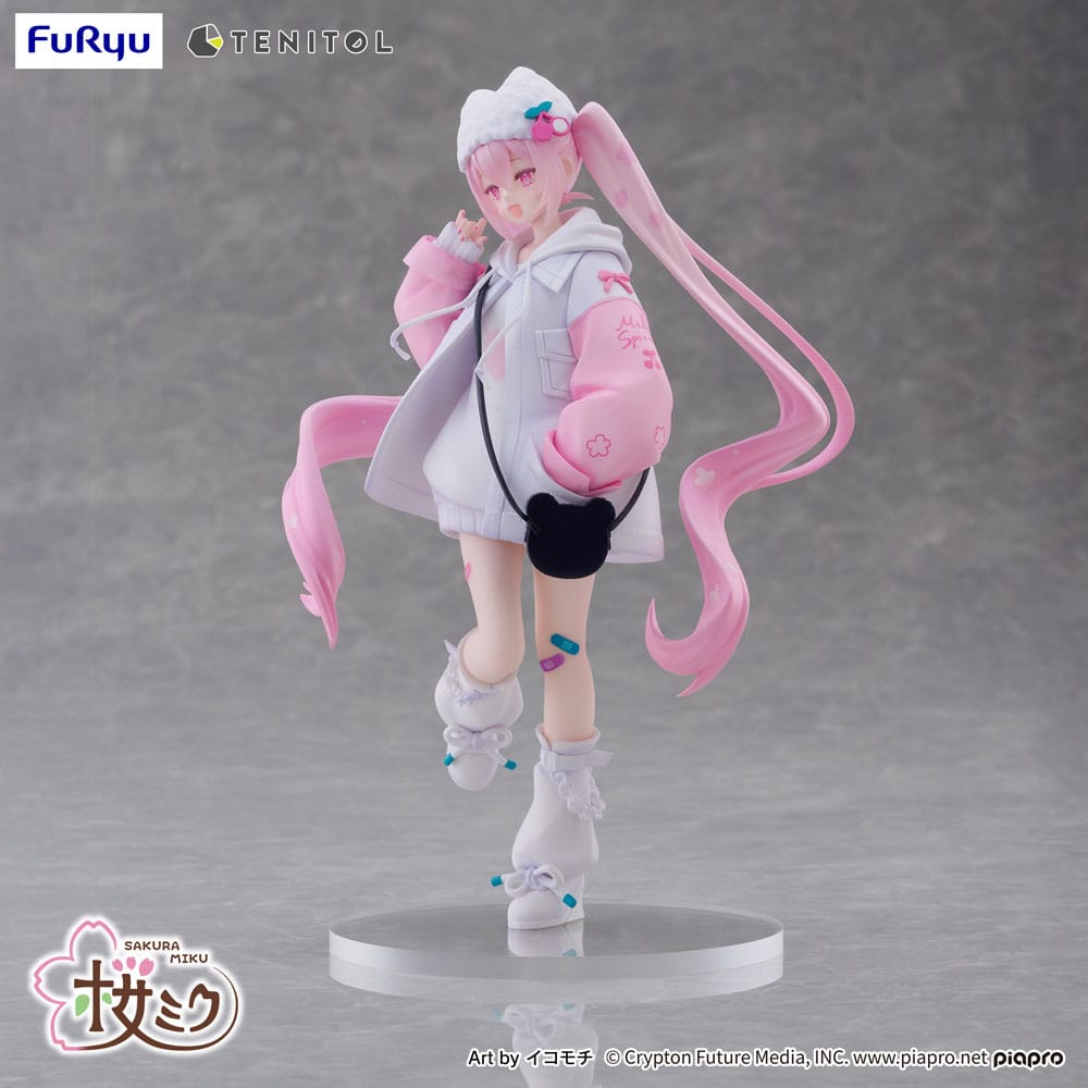 Hatsune Miku Tenitol PVC Statue Sakura Miku Cool style [petit] 19 cm Prizefiguren Yokina