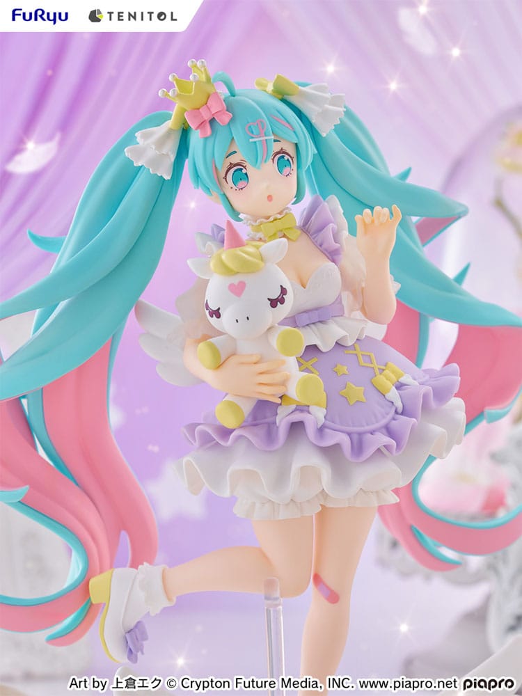 Hatsune Miku Tenitol PVC Statue Hatsune Miku Yumekawa Princess Lavender Ver. 21 cm Prizefiguren Yokina