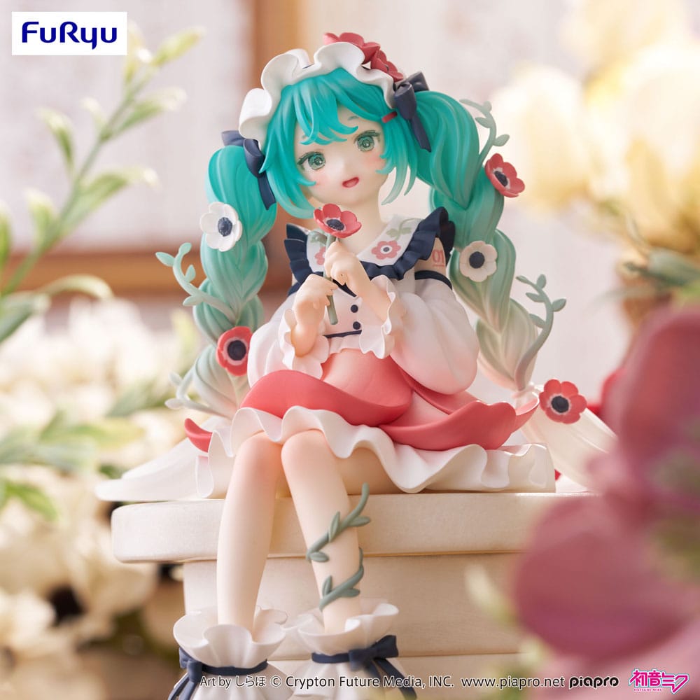 Hatsune Miku Noodle Stopper PVC Statue Hatsune Miku Flower Fairy Anemone 14 cm Prizefiguren Yokina