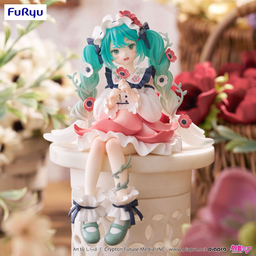 Hatsune Miku Noodle Stopper PVC Statue Hatsune Miku Flower Fairy Anemone 14 cm Prizefiguren Yokina