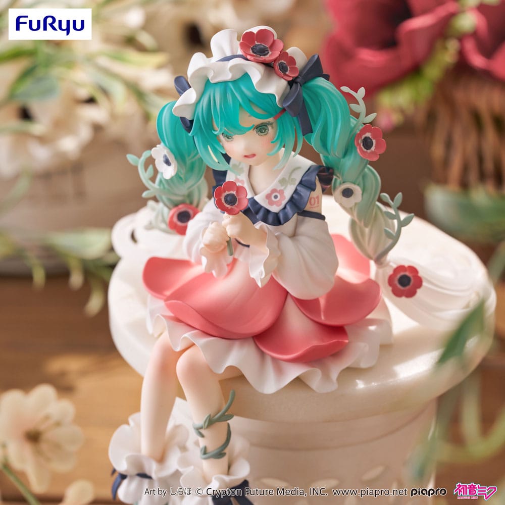 Hatsune Miku Noodle Stopper PVC Statue Hatsune Miku Flower Fairy Anemone 14 cm Prizefiguren Yokina