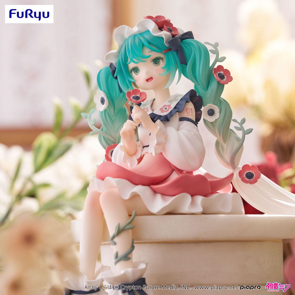 Hatsune Miku Noodle Stopper PVC Statue Hatsune Miku Flower Fairy Anemone 14 cm Prizefiguren Yokina