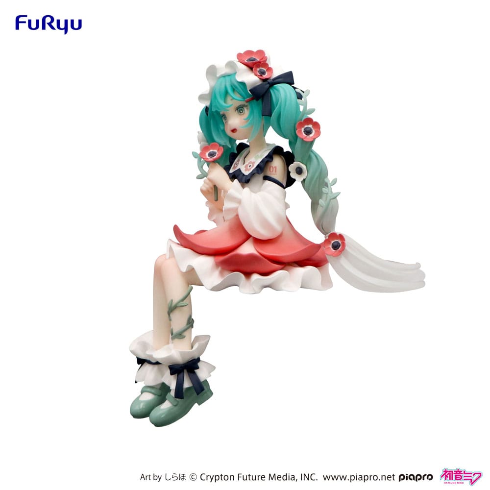 Hatsune Miku Noodle Stopper PVC Statue Hatsune Miku Flower Fairy Anemone 14 cm Prizefiguren Yokina