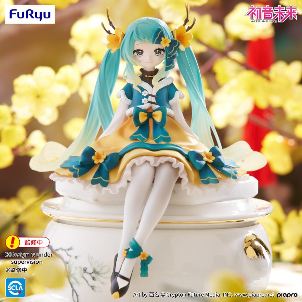 Hatsune Miku Noodle Stopper PVC Statue Hatsune Miku 2025 Chinese New Year Ver. 14 cm Prizefiguren Yokina