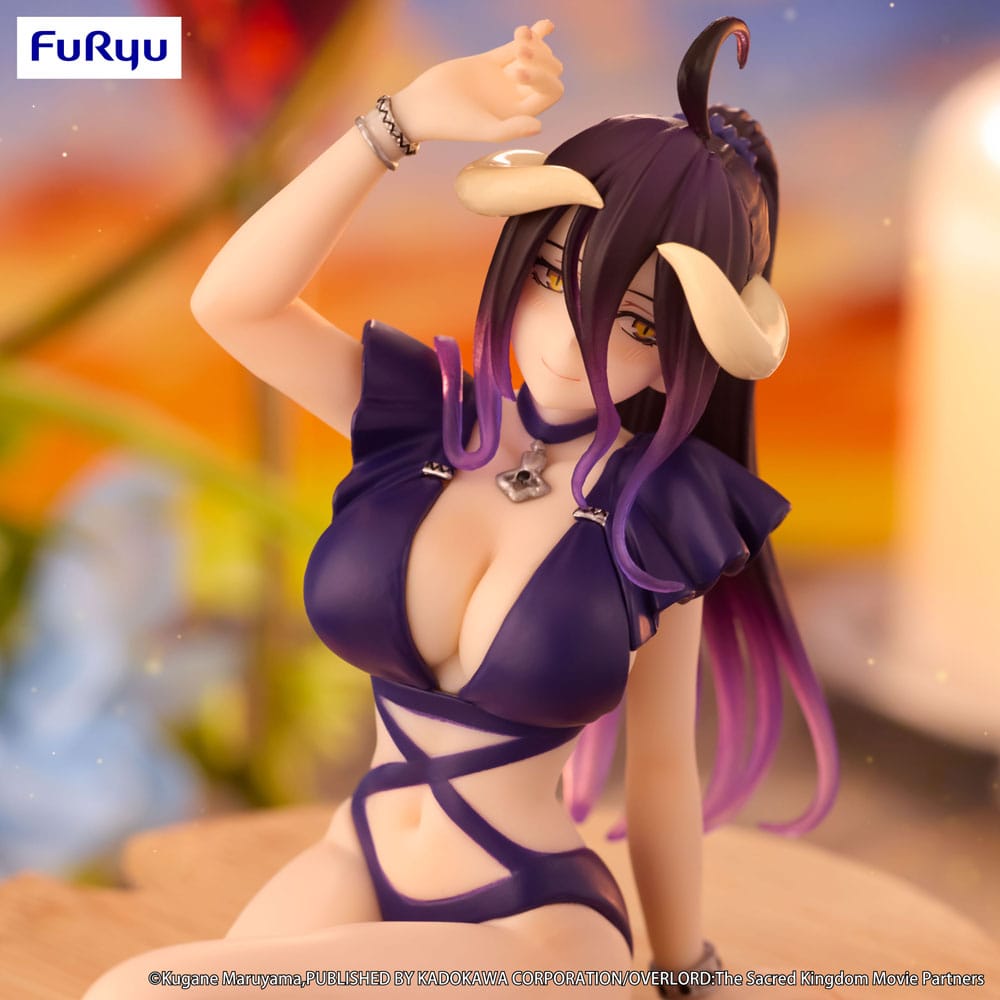 Overlord Noodle Stopper PVC Statue Albedo Swimsuit Dark Purple Color Ver. 16 cm Prizefiguren Yokina