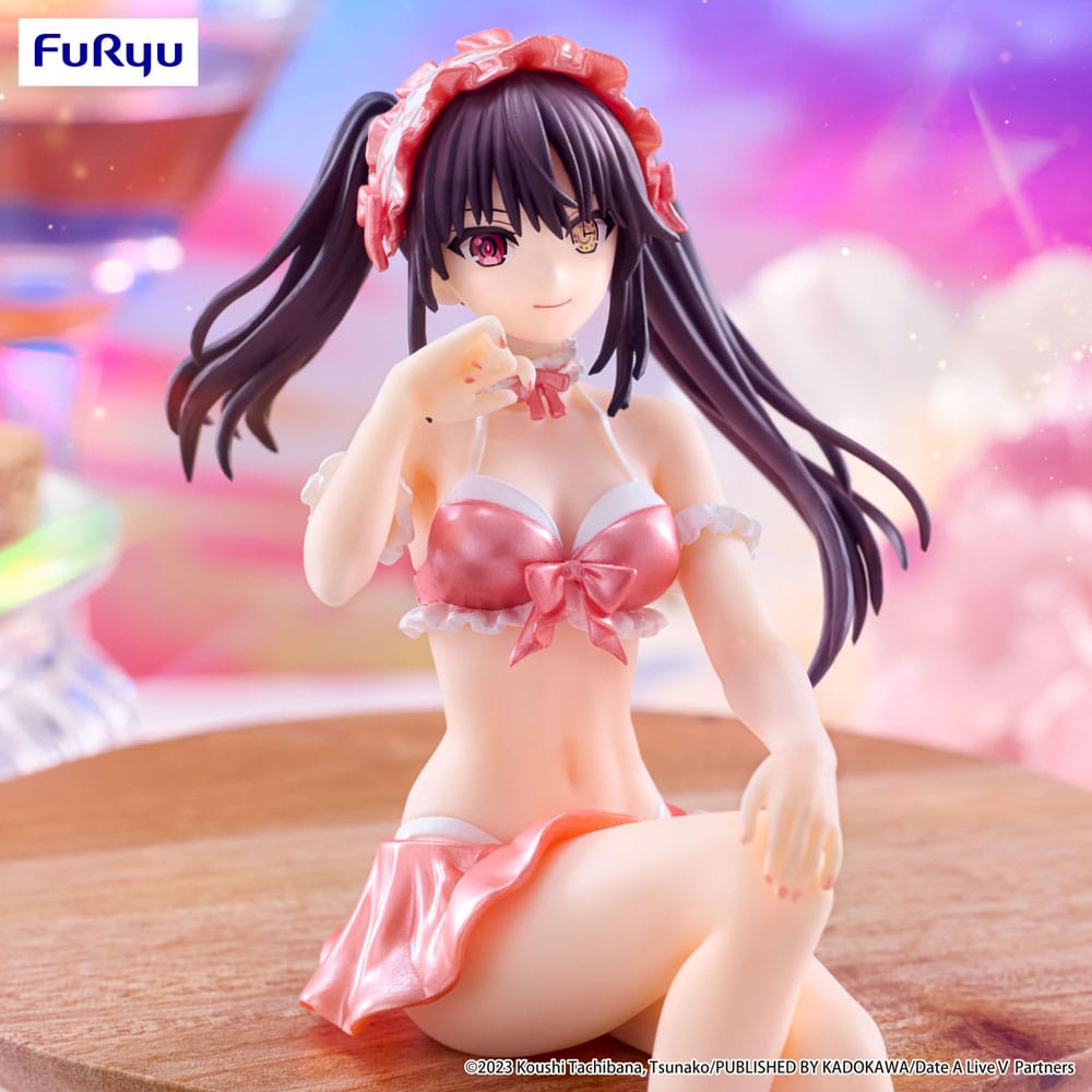 Date A Live V Noodle Stopper PVC Statue Kurumi Tokisaki Swimsuit Pastel Red Color Ver. 15 cm Prizefiguren Yokina