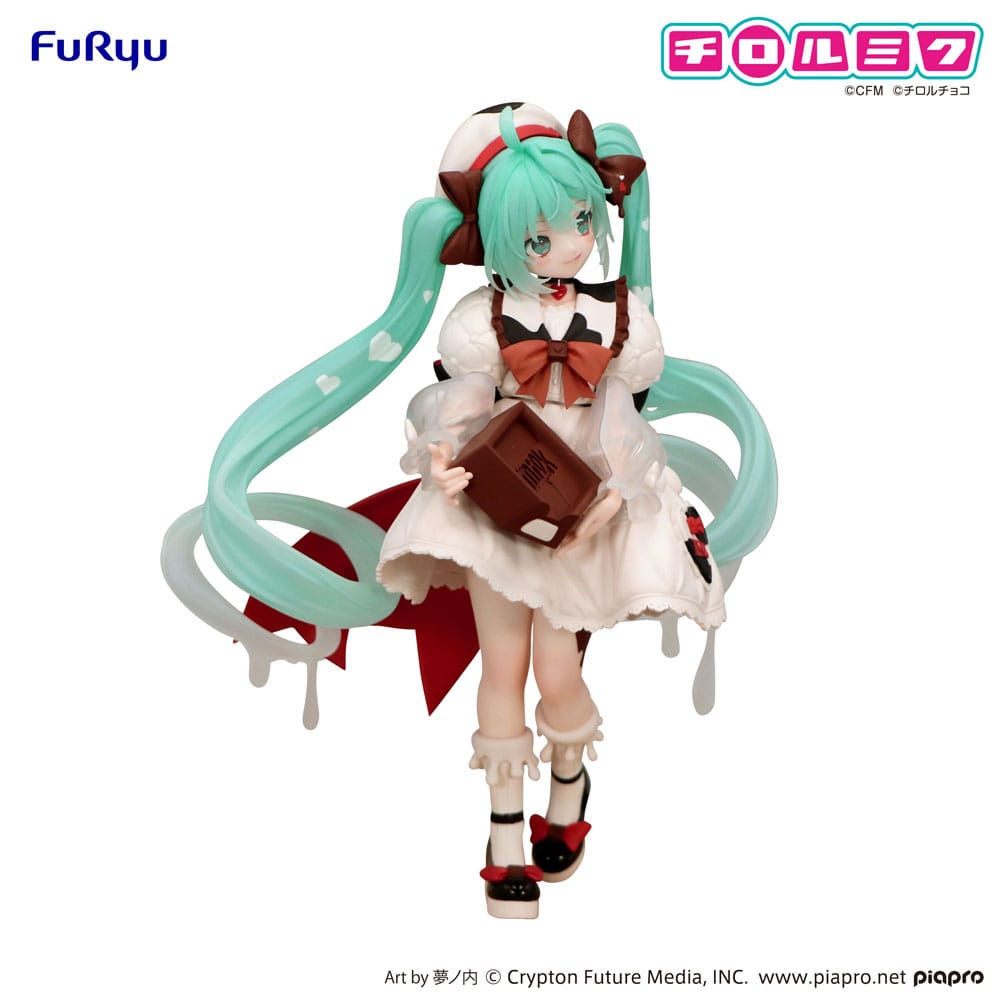 Hatsune Miku x Tirol Choco Trio-Try-iT PVC Statue Hatsune Miku Milk Ver. 18 cm Prizefiguren Yokina