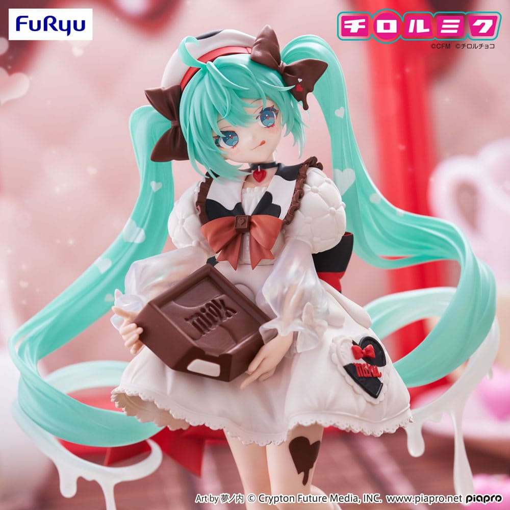 Hatsune Miku x Tirol Choco Trio-Try-iT PVC Statue Hatsune Miku Milk Ver. 18 cm Prizefiguren Yokina