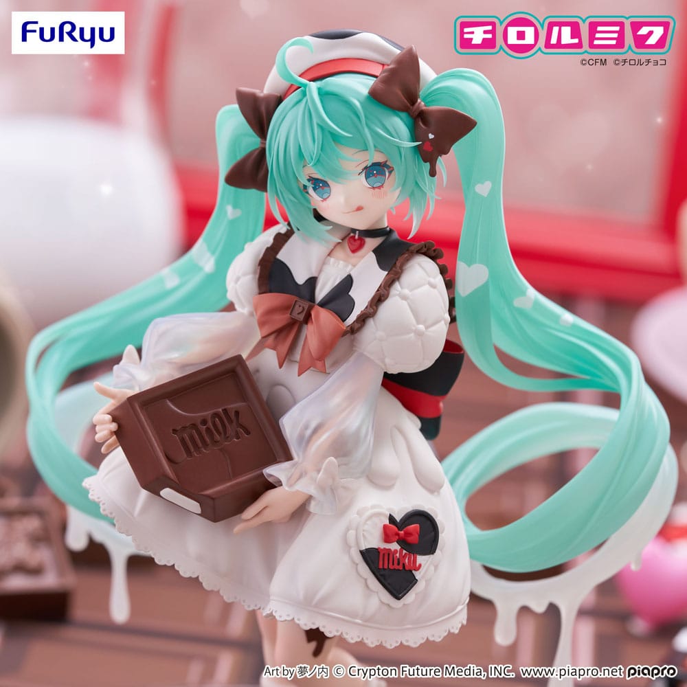 Hatsune Miku x Tirol Choco Trio-Try-iT PVC Statue Hatsune Miku Milk Ver. 18 cm Prizefiguren Yokina