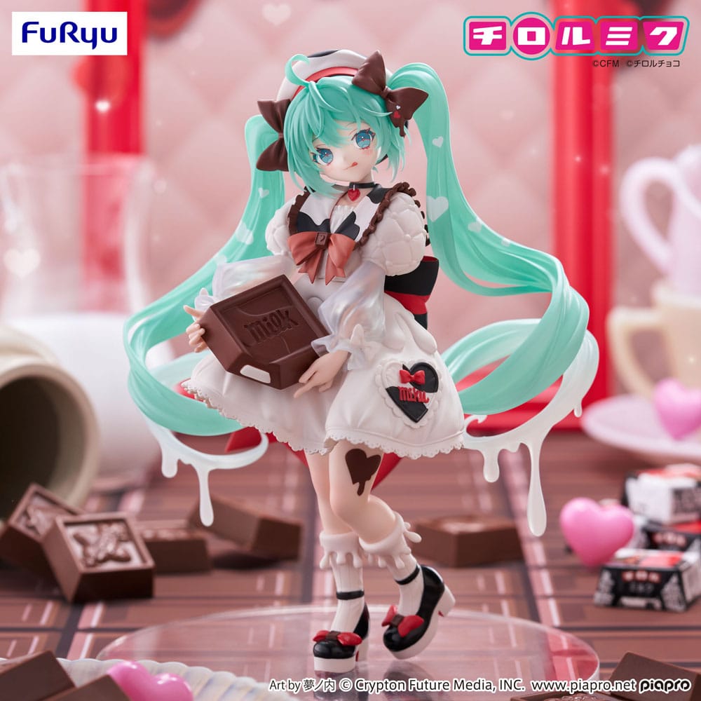 Hatsune Miku x Tirol Choco Trio-Try-iT PVC Statue Hatsune Miku Milk Ver. 18 cm Prizefiguren Yokina