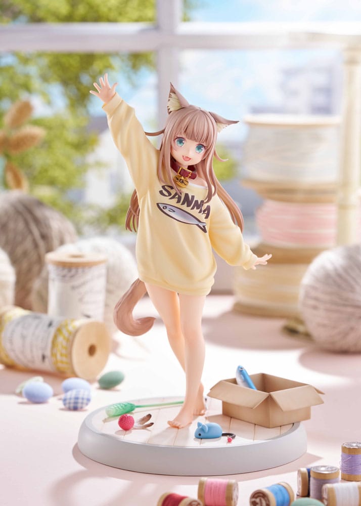 My Cat Is a Kawaii Girl Statue 1/6 Kinako Play With Ver. AmiAmi Limited Edition 21 cm Scalefiguren Yokina
