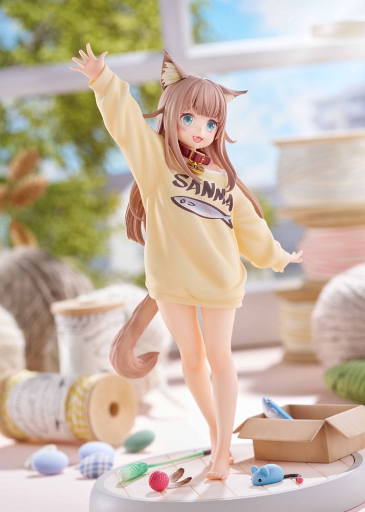 My Cat Is a Kawaii Girl Statue 1/6 Kinako Play With Ver. AmiAmi Limited Edition 21 cm Scalefiguren Yokina