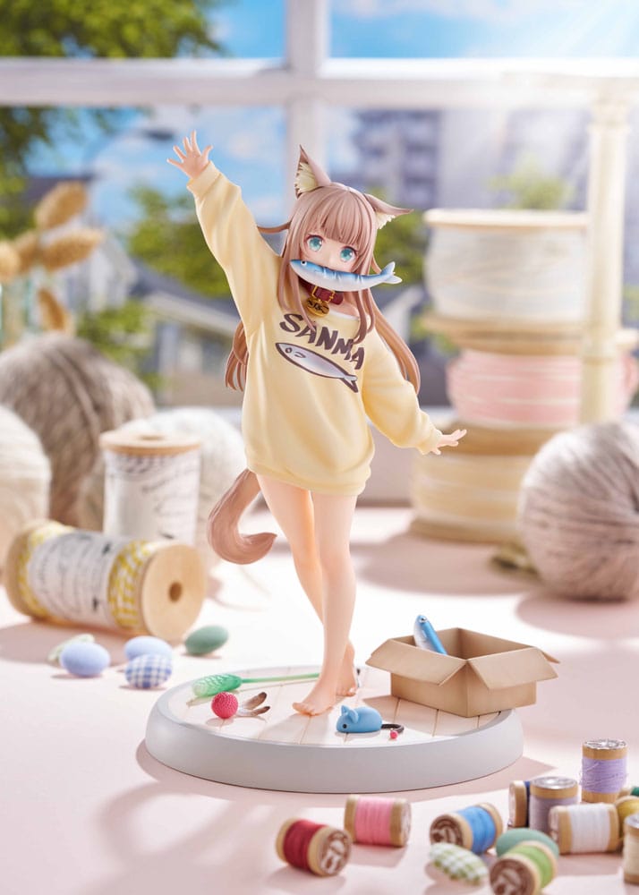 My Cat Is a Kawaii Girl Statue 1/6 Kinako Play With Ver. AmiAmi Limited Edition 21 cm Scalefiguren Yokina