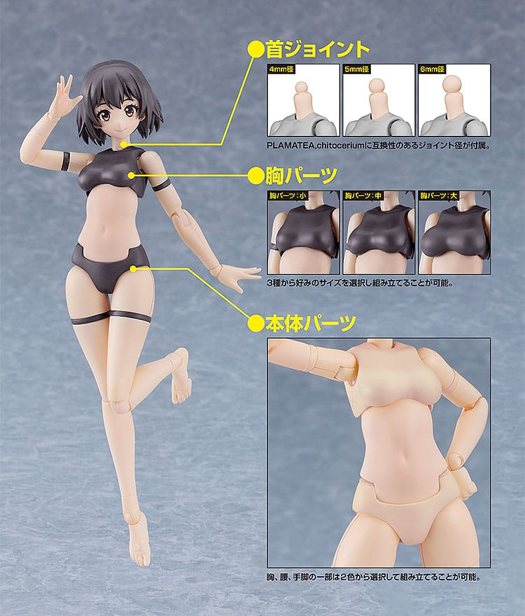 Original Character Modellbausatz PLAMATEA Muse Body: Ichika A Type 15 cm Figmas Yokina