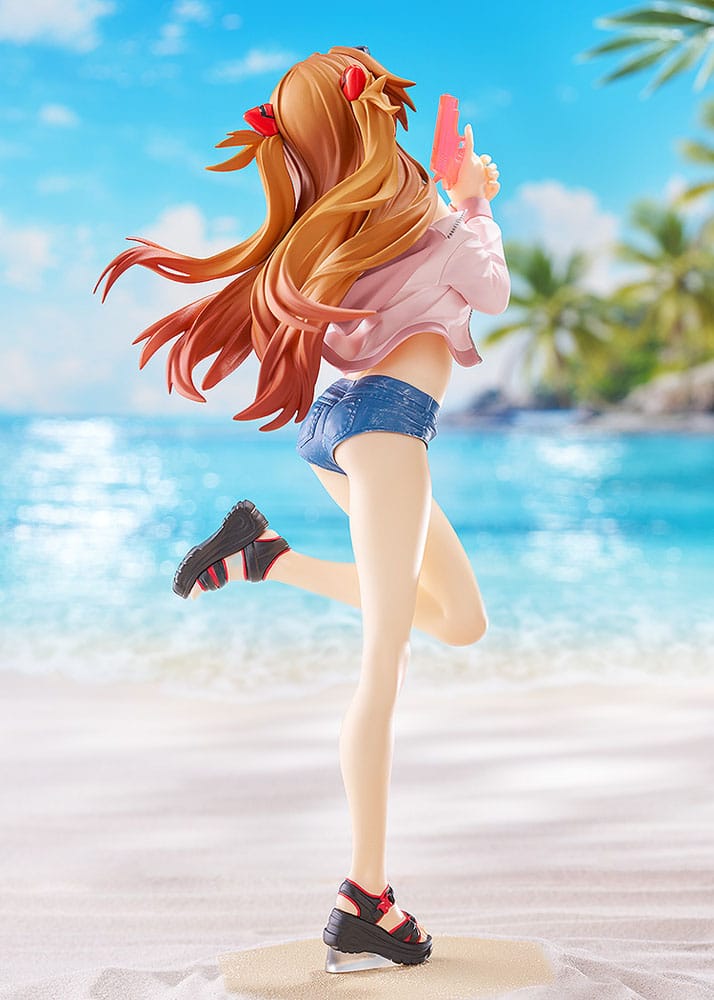 Rebuild of Evangelion Pop Up Parade L PVC Statue Beach Queens: Asuka Shikinami Langley 22 cm Prizefiguren Yokina
