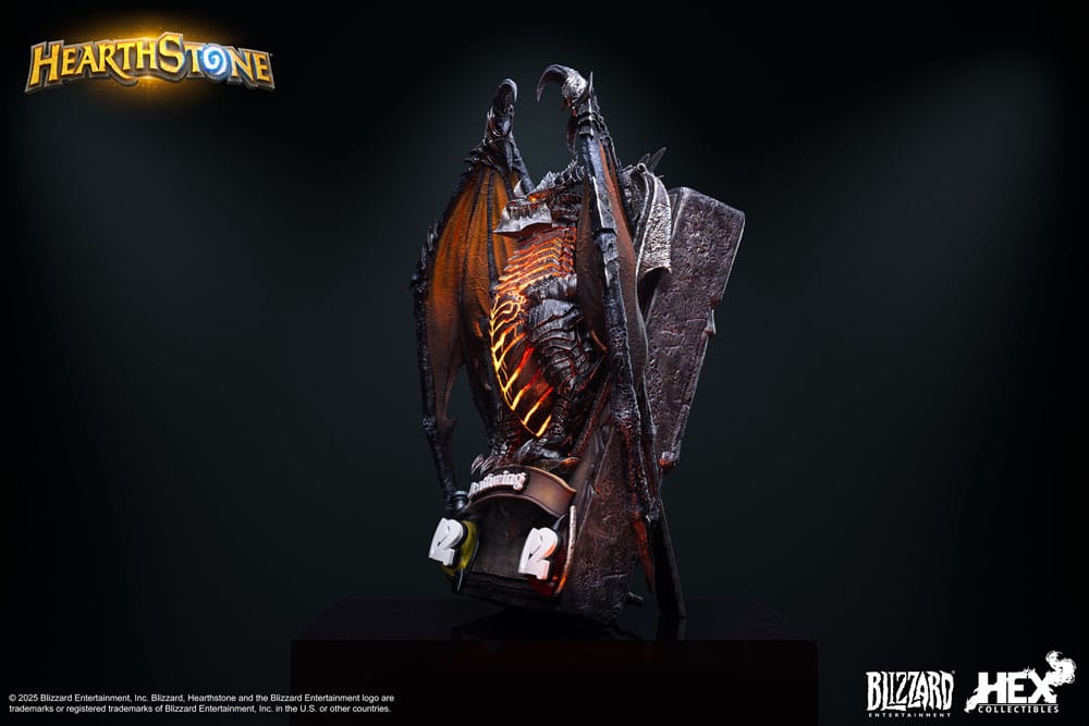 Hearthstone 3D Art Frame Statue Deathwing 34 cm Prizefiguren Yokina