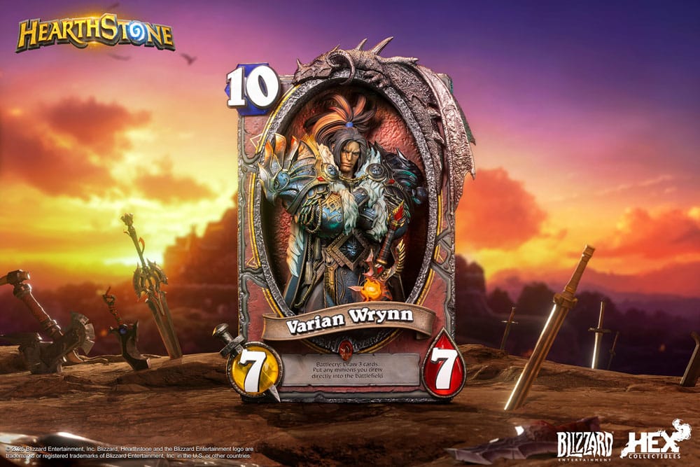 Hearthstone 3D Art Frame Statue Varian Wrynn 31 cm Prizefiguren Yokina