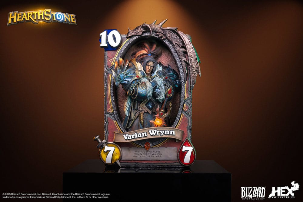 Hearthstone 3D Art Frame Statue Varian Wrynn 31 cm Prizefiguren Yokina