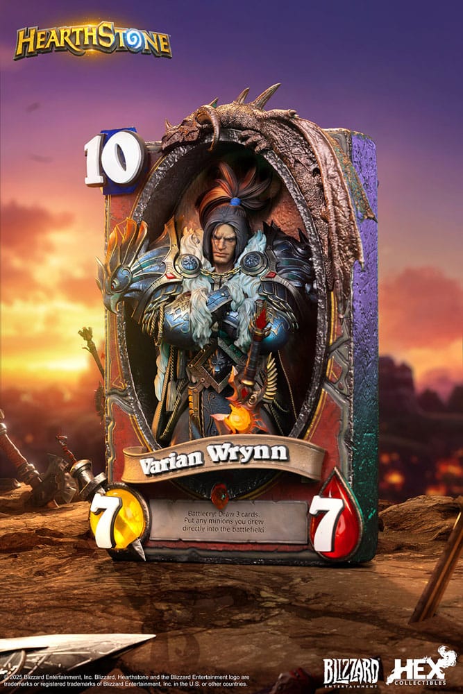 Hearthstone 3D Art Frame Statue Varian Wrynn 31 cm Prizefiguren Yokina