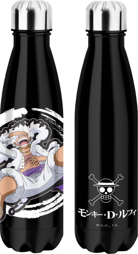 One Piece Thermosflasche Luffy Gear 5 Black Trinkflaschen & Reisetassen Yokina