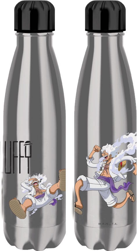 One Piece Thermosflasche Luffy Gear 5 Silver Trinkflaschen & Reisetassen Yokina
