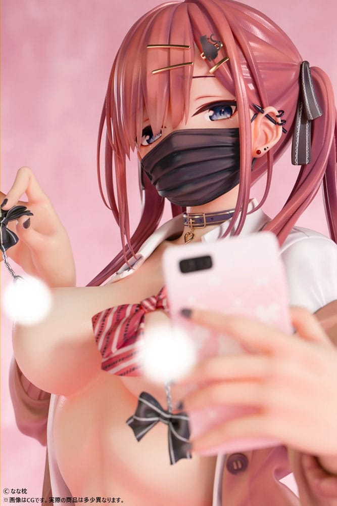 Original Character Statue 1/5 Red-Haired Gyaru-Chan Mask Ver. Illustration by Nanamakura 29 cm Hentai Yokina