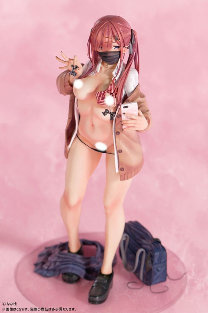 Original Character Statue 1/5 Red-Haired Gyaru-Chan Mask Ver. Illustration by Nanamakura 29 cm Hentai Yokina