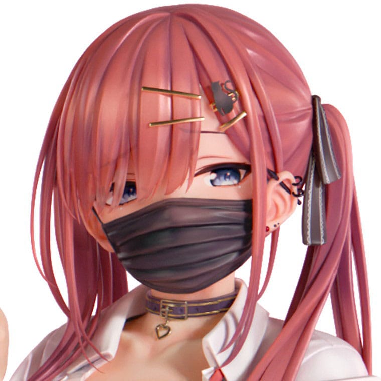 Original Character Statue 1/5 Red-Haired Gyaru-Chan Mask Ver. Illustration by Nanamakura 29 cm Hentai Yokina