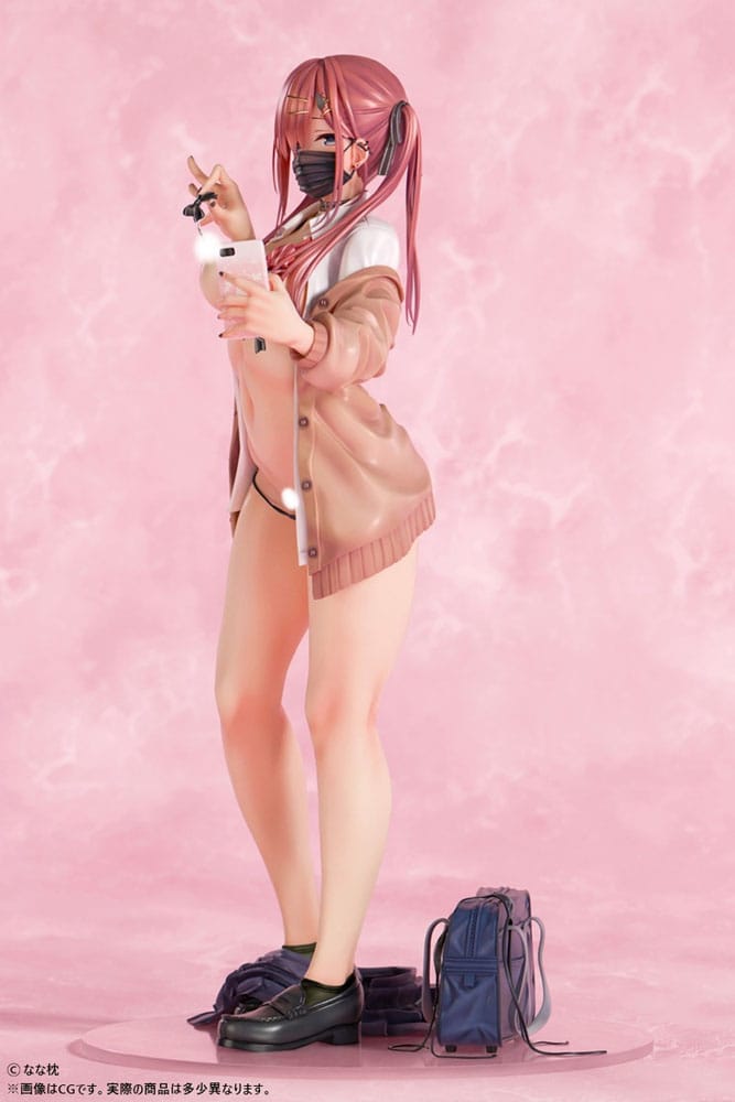 Original Character Statue 1/5 Red-Haired Gyaru-Chan Mask Ver. Illustration by Nanamakura 29 cm Hentai Yokina