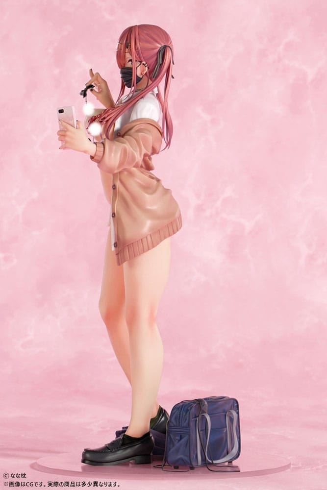 Original Character Statue 1/5 Red-Haired Gyaru-Chan Mask Ver. Illustration by Nanamakura 29 cm Hentai Yokina