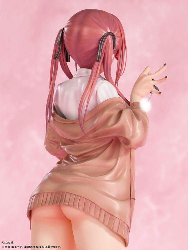 Original Character Statue 1/5 Red-Haired Gyaru-Chan Bare Face Ver. Illustration by Nanamakura 29 cm Hentai Yokina