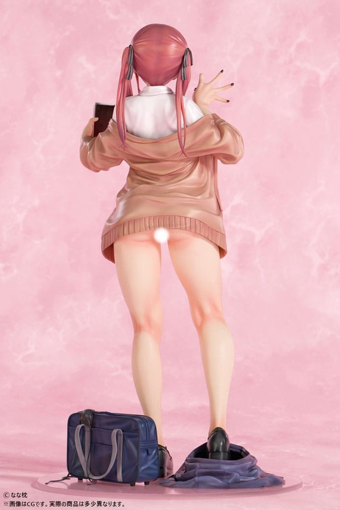 Original Character Statue 1/5 Red-Haired Gyaru-Chan Bare Face Ver. Illustration by Nanamakura 29 cm Hentai Yokina