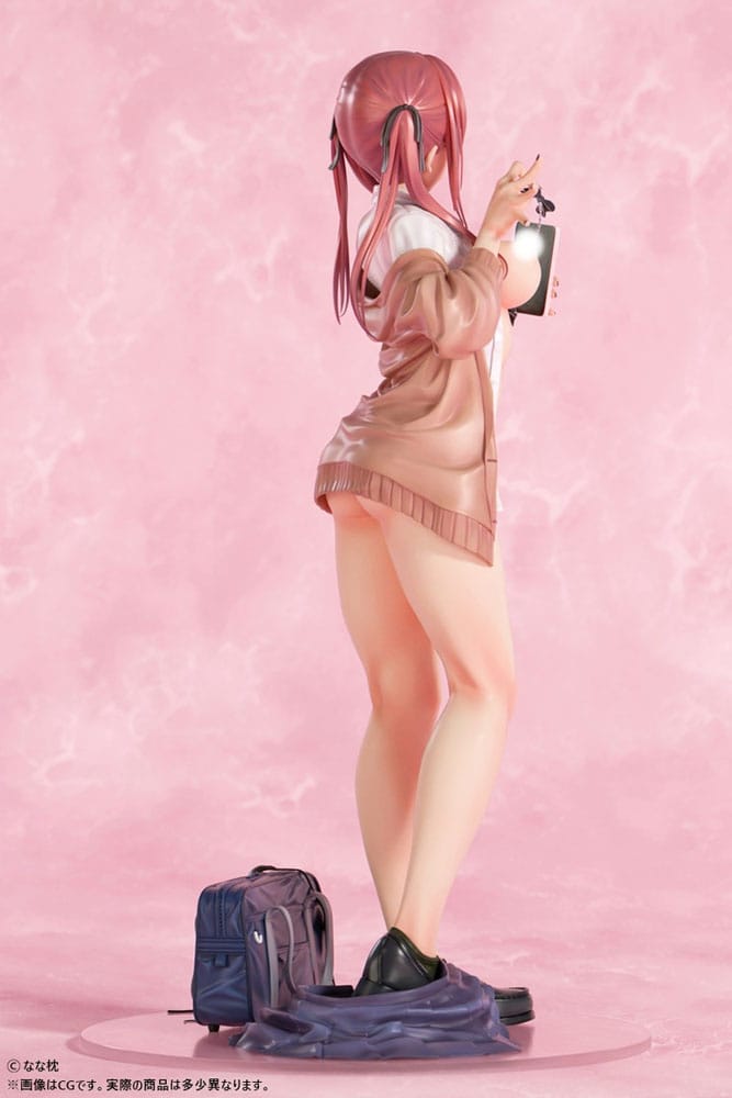 Original Character Statue 1/5 Red-Haired Gyaru-Chan Bare Face Ver. Illustration by Nanamakura 29 cm Hentai Yokina