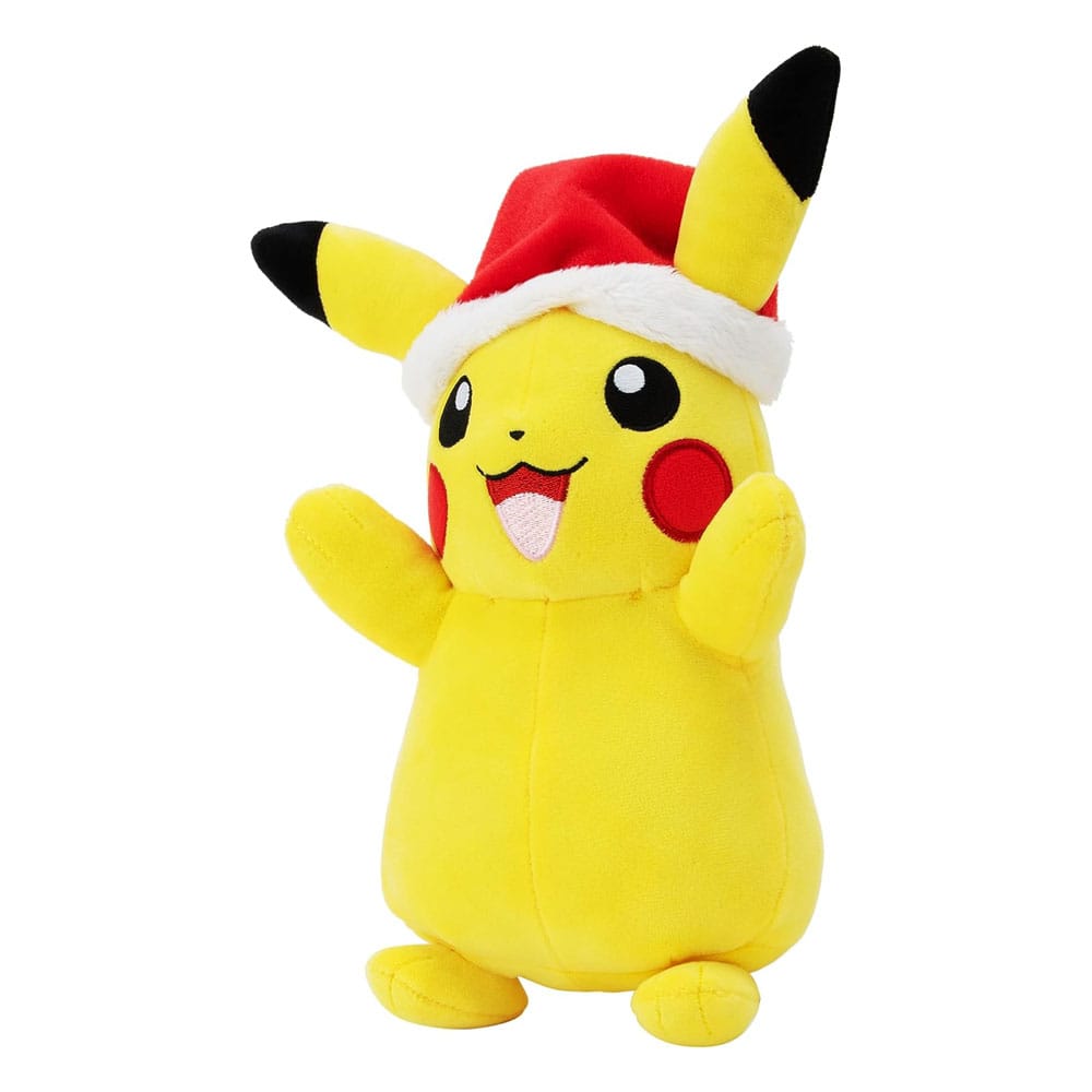 Pokémon Plüschfigur Winter Pikachu mit Weihnachtsmütze 20 cm Plüschtier Yokina
