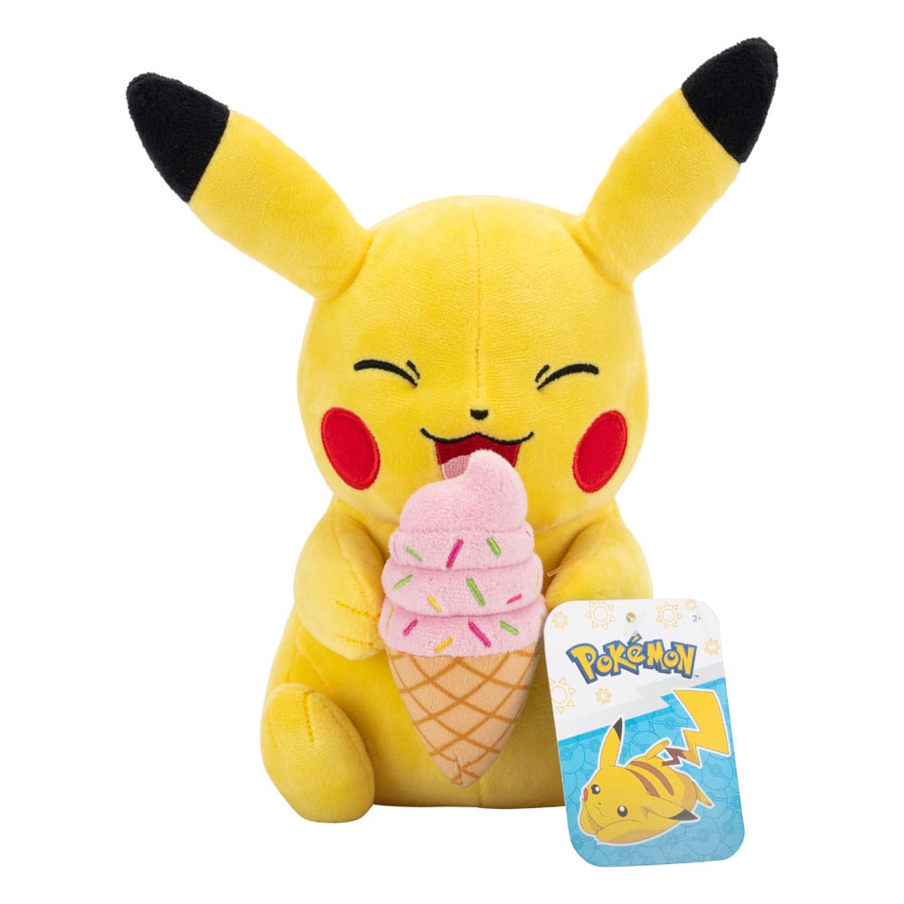 Pokémon Plüschfigur Pikachu mit Eiscreme 20 cm Plüschtier Yokina