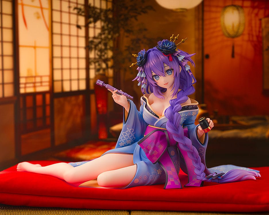 Neptunia x Shinobi Master Senran Kagura: New Link Statue 1/7 Purple Heart Kimono Ver. 13 cm Scalefiguren Yokina