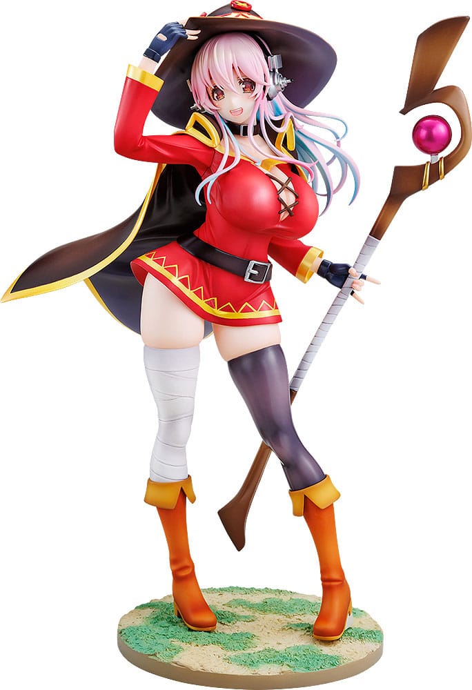 Super Sonico x Konosuba PVC Statue 1/7 Super Sonico Megumin collaboration Ver. 25 cm Scalefiguren Yokina