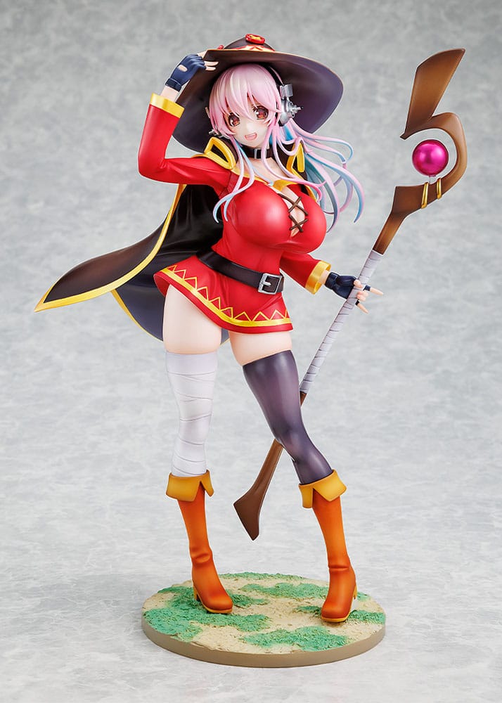 Super Sonico x Konosuba PVC Statue 1/7 Super Sonico Megumin collaboration Ver. 25 cm Scalefiguren Yokina