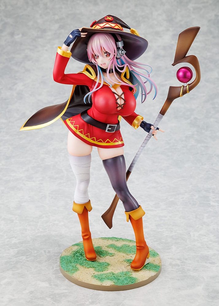 Super Sonico x Konosuba PVC Statue 1/7 Super Sonico Megumin collaboration Ver. 25 cm Scalefiguren Yokina