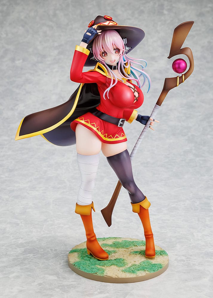 Super Sonico x Konosuba PVC Statue 1/7 Super Sonico Megumin collaboration Ver. 25 cm Scalefiguren Yokina
