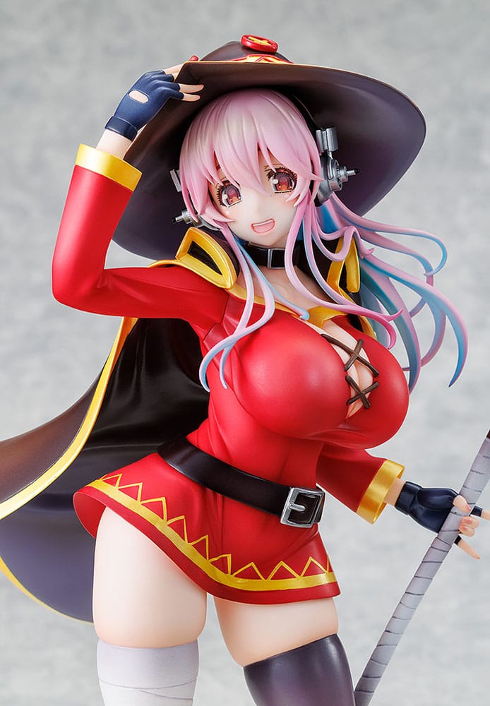 Super Sonico x Konosuba PVC Statue 1/7 Super Sonico Megumin collaboration Ver. 25 cm Scalefiguren Yokina