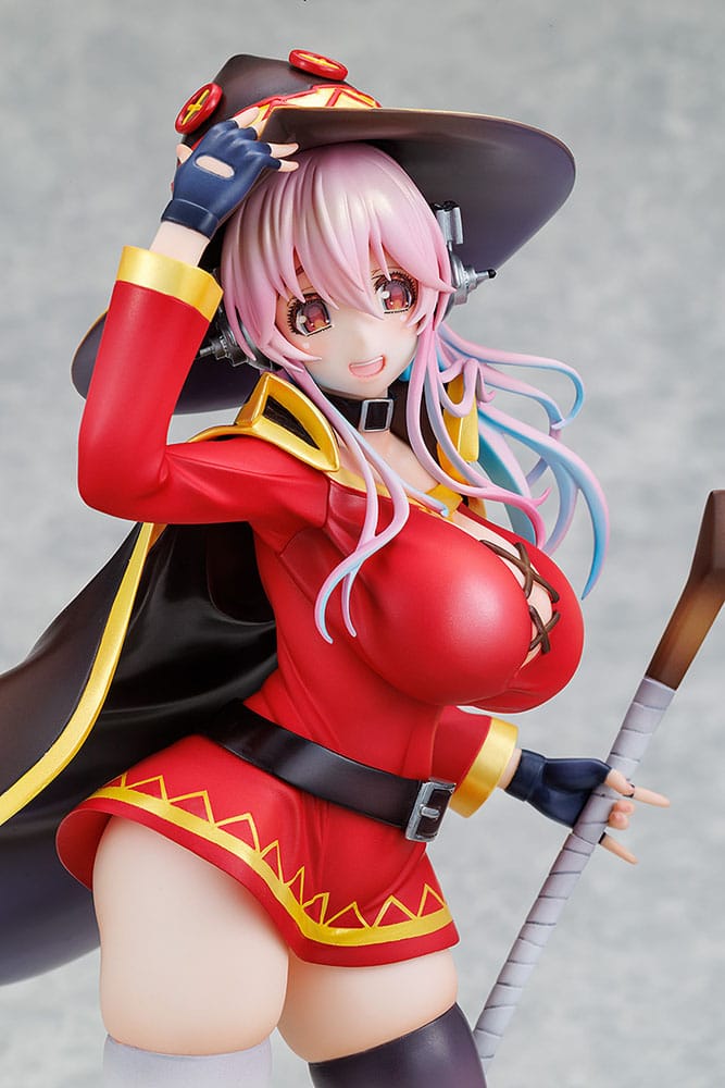 Super Sonico x Konosuba PVC Statue 1/7 Super Sonico Megumin collaboration Ver. 25 cm Scalefiguren Yokina