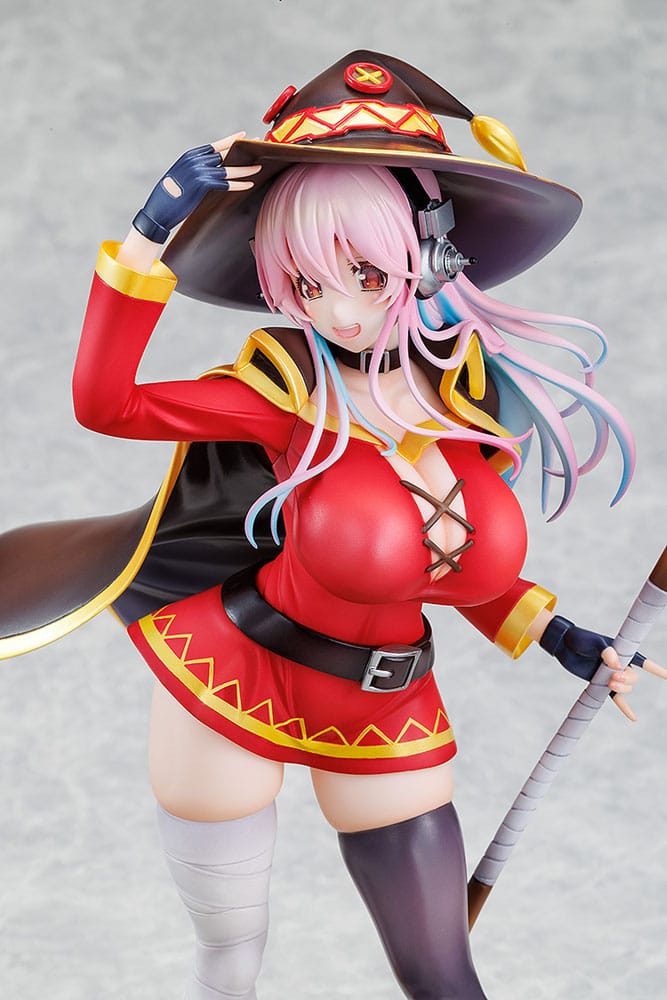 Super Sonico x Konosuba PVC Statue 1/7 Super Sonico Megumin collaboration Ver. 25 cm Scalefiguren Yokina