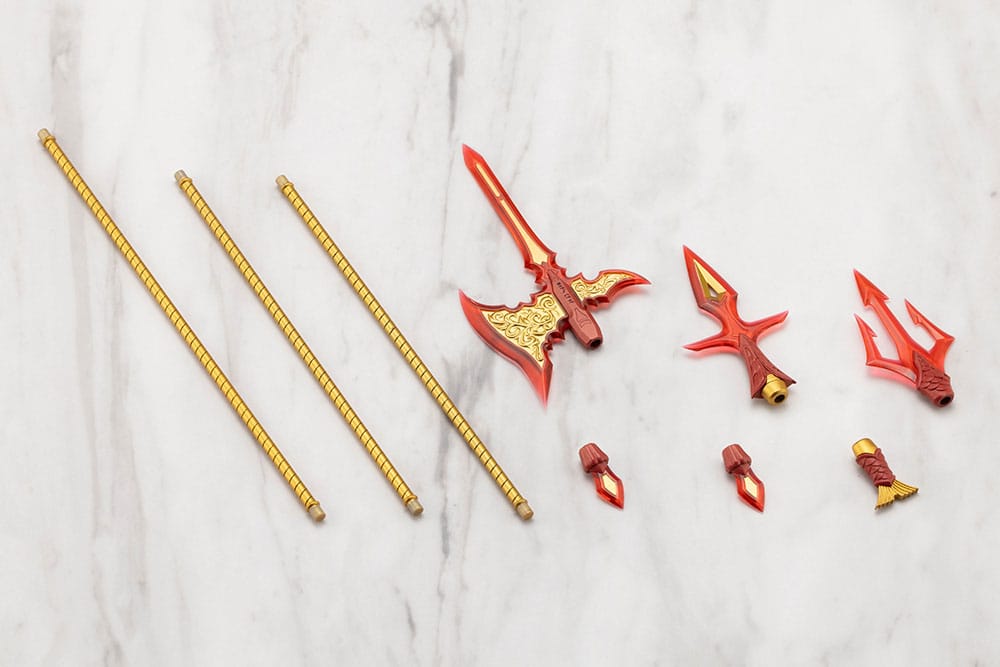 Kotobukiya M.S.G. Model Kit Zubehör-Set Virtuous Style 11 Pole Weapon Set Flamerite Ver. Figurenzubehör Yokina