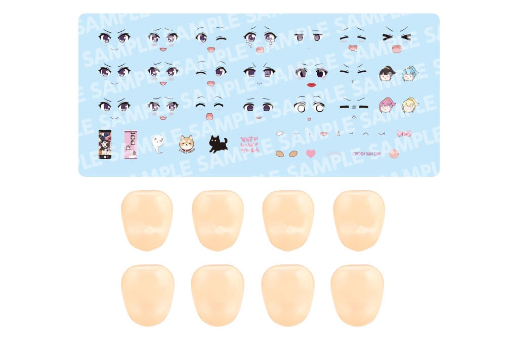 Sousai Shojo Teien Model Kit Zubehör-Set 1/10 Customized Face & Decal Set Vol. 7 Designed by Raguhonoerika For Madoka Yuki B Figurenzubehör Yokina