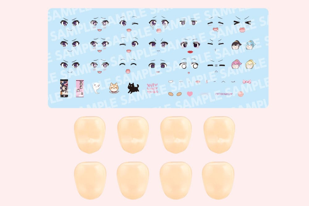 Sousai Shojo Teien Model Kit Zubehör-Set 1/10 Customized Face & Decal Set Vol. 7 Designed by Raguhonoerika For Madoka Yuki B Figurenzubehör Yokina