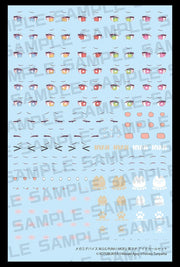 Megami Device M.S.G. Zubehör-Set für Plastic Model Kits 1/1 Puni Mofu Kuro Mao Eye Decal Set Figurenzubehör Yokina